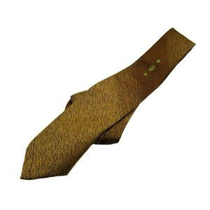 Trevira Wash And Wear Tan Tweed Men's Vintage Designer‎ Tie